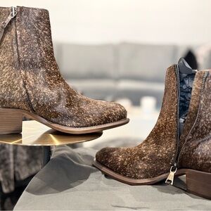 John Varvatos Brown Leather Boots